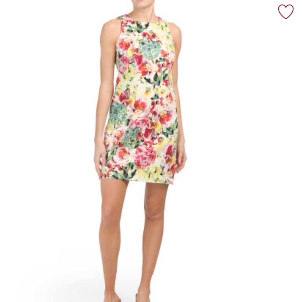 London Times Monet Floral Print Dress